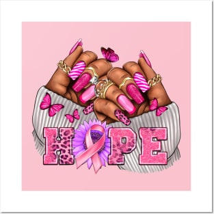 Hope Breast Cancer Awareness Support Posters and Art